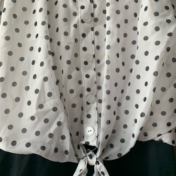 Polka dot pencil bottom dress Girls Size 7 - Picture 3 of 4
